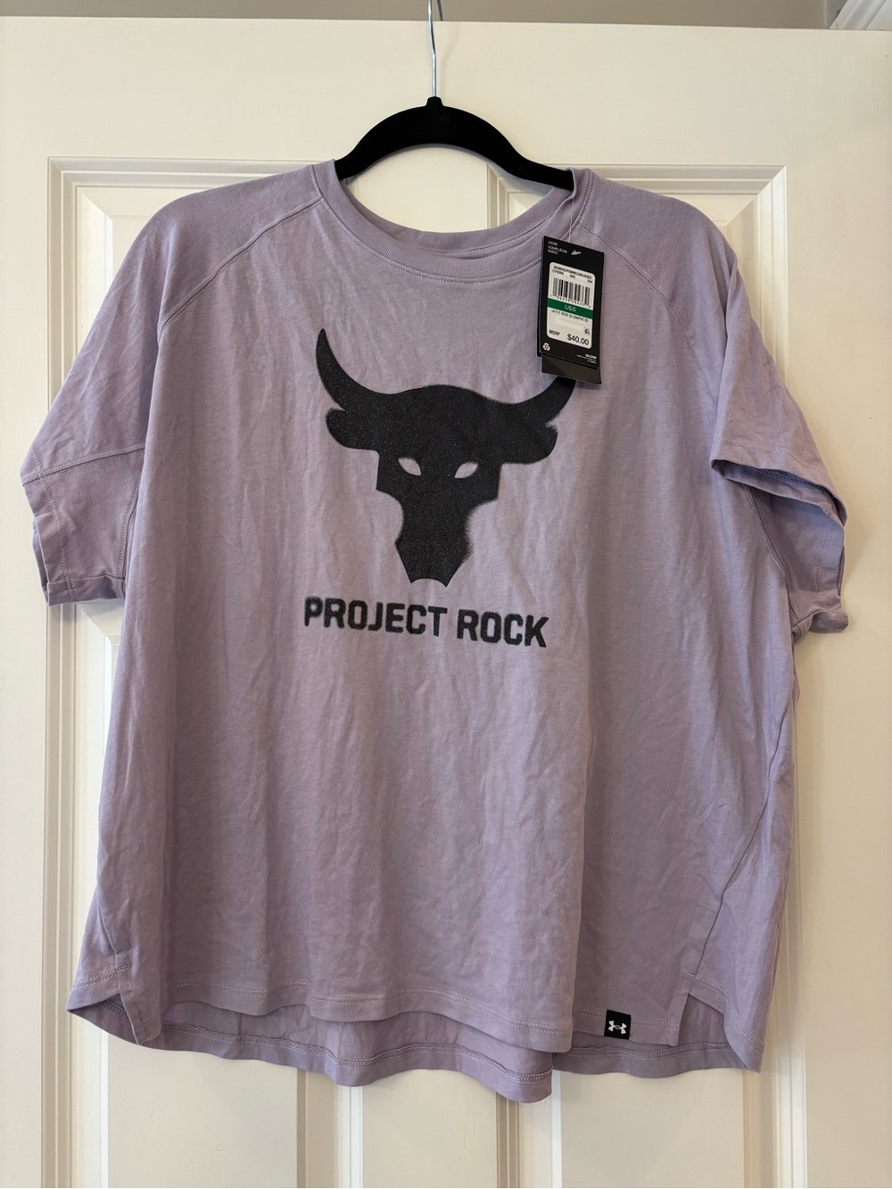 Under Armour Women’s Project Rock Lavender Tee Size L